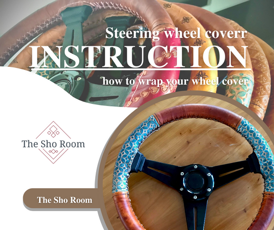 Threading leather steering wheel cover - The Sho Room