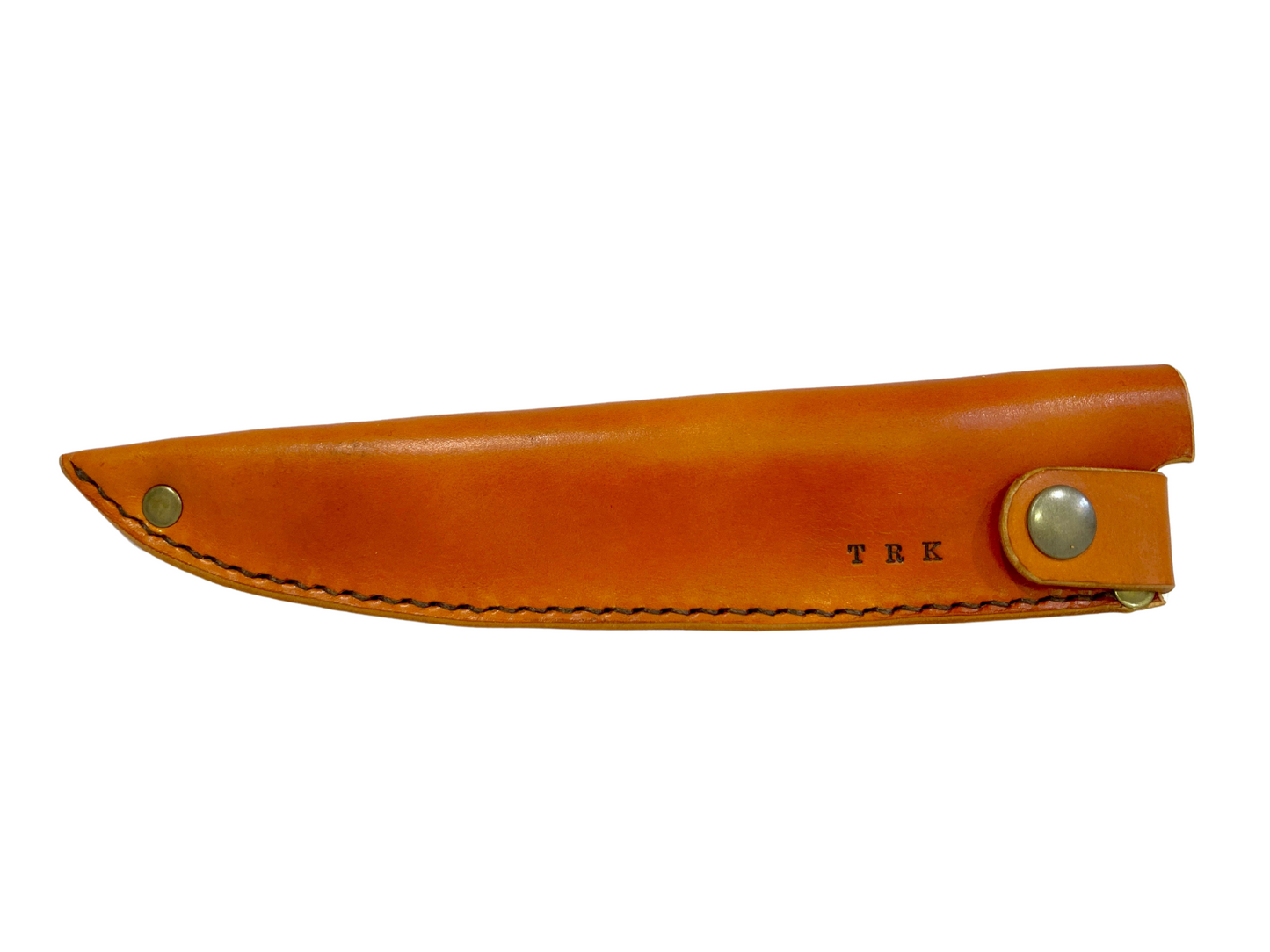 Handcrafted leather kitchen knife sheath -Plain