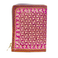 "Flower of life" nature inspired leather zip wallet