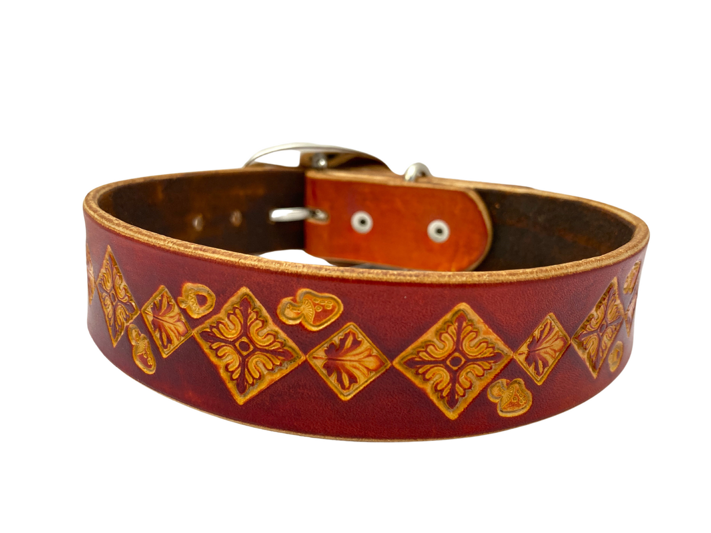 Nature inspired leather dog collars