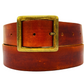 Hand dyed minimalist leather belt