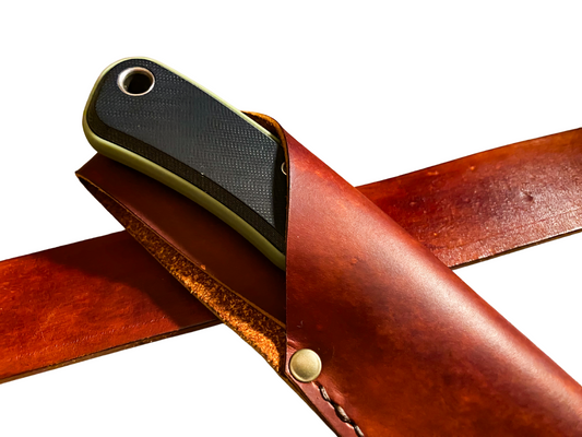 Bush crafters knife sheath with removable belt attachment