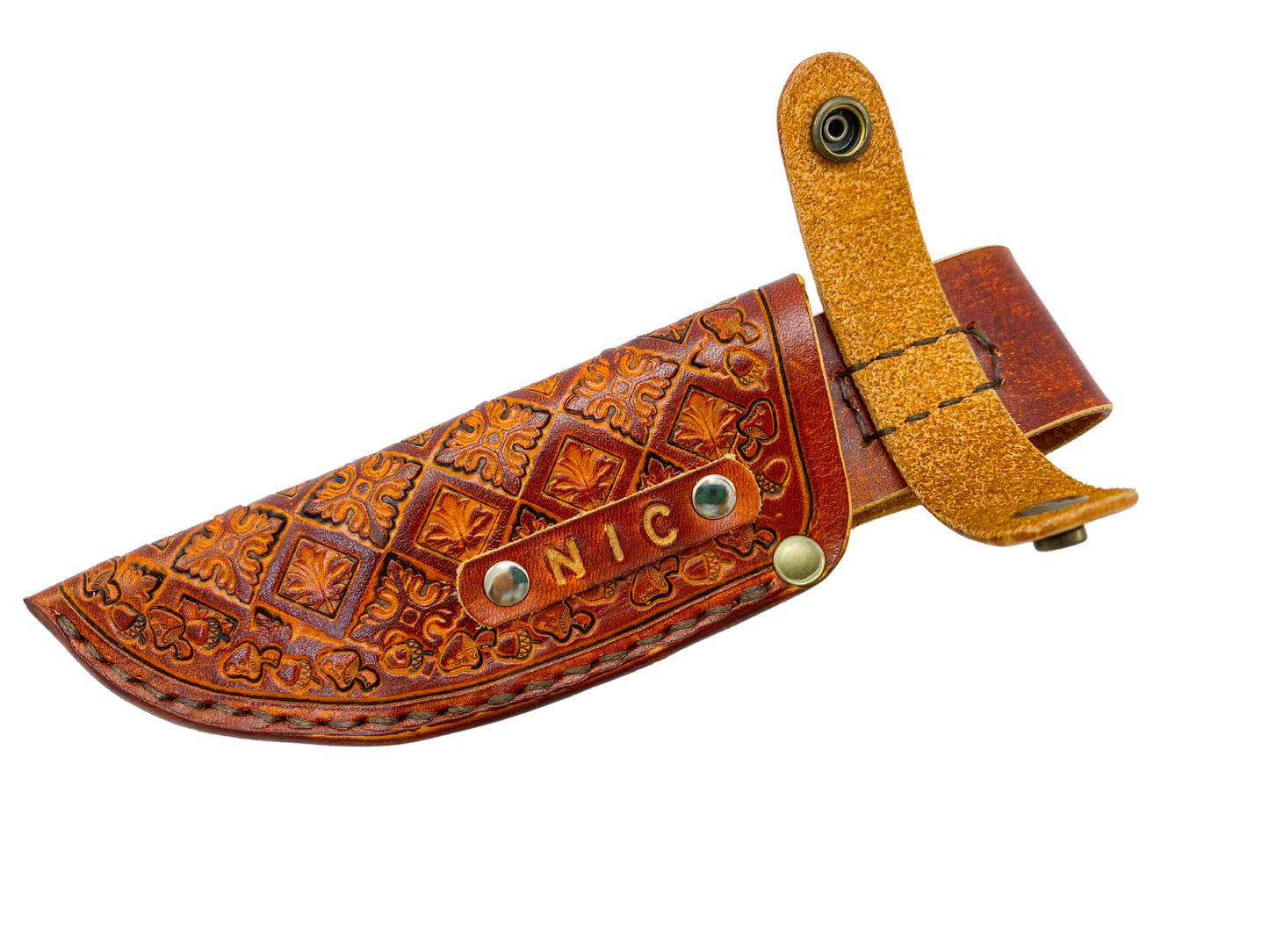 Bush crafters knife sheath with removable belt attachment