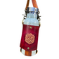 Flower of life - leather water bottle / travel mug sling