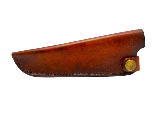 Hand dyed leather knife sheath