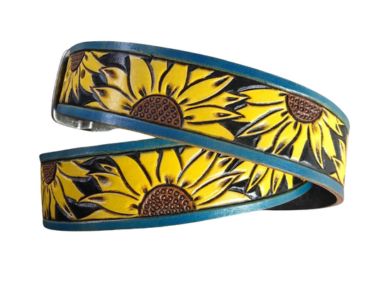 Hand painted Sunflower belt