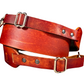 Hand dyed leather artisan camera strap