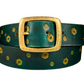 Wild explorer's custom leather belt - Flowers