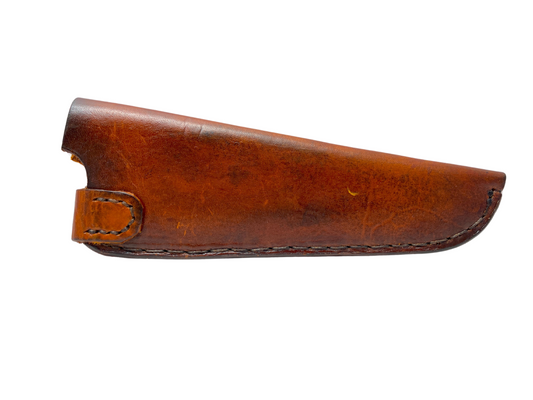 Hand dyed leather knife sheath