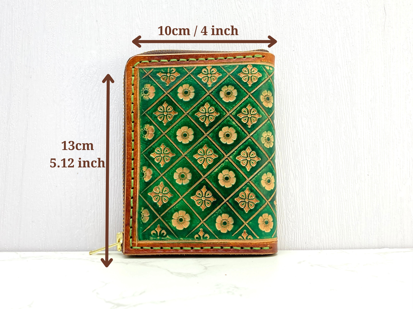 "Green Nature" nature inspired leather wallet