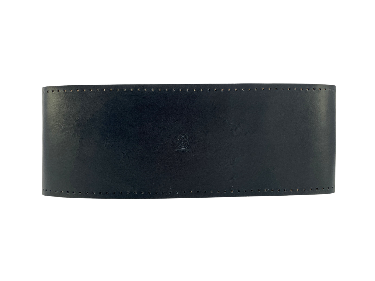 Hand crafted leather steering wheel cover - Jet Black