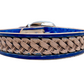 "Basket Weave" Hand carved wide dog collar - Medium - Large