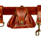 Wild child's Mini foraging leather belt pouch with leather string