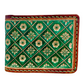 "Green nature" nature inspired leather Slim Bi-fold wallet