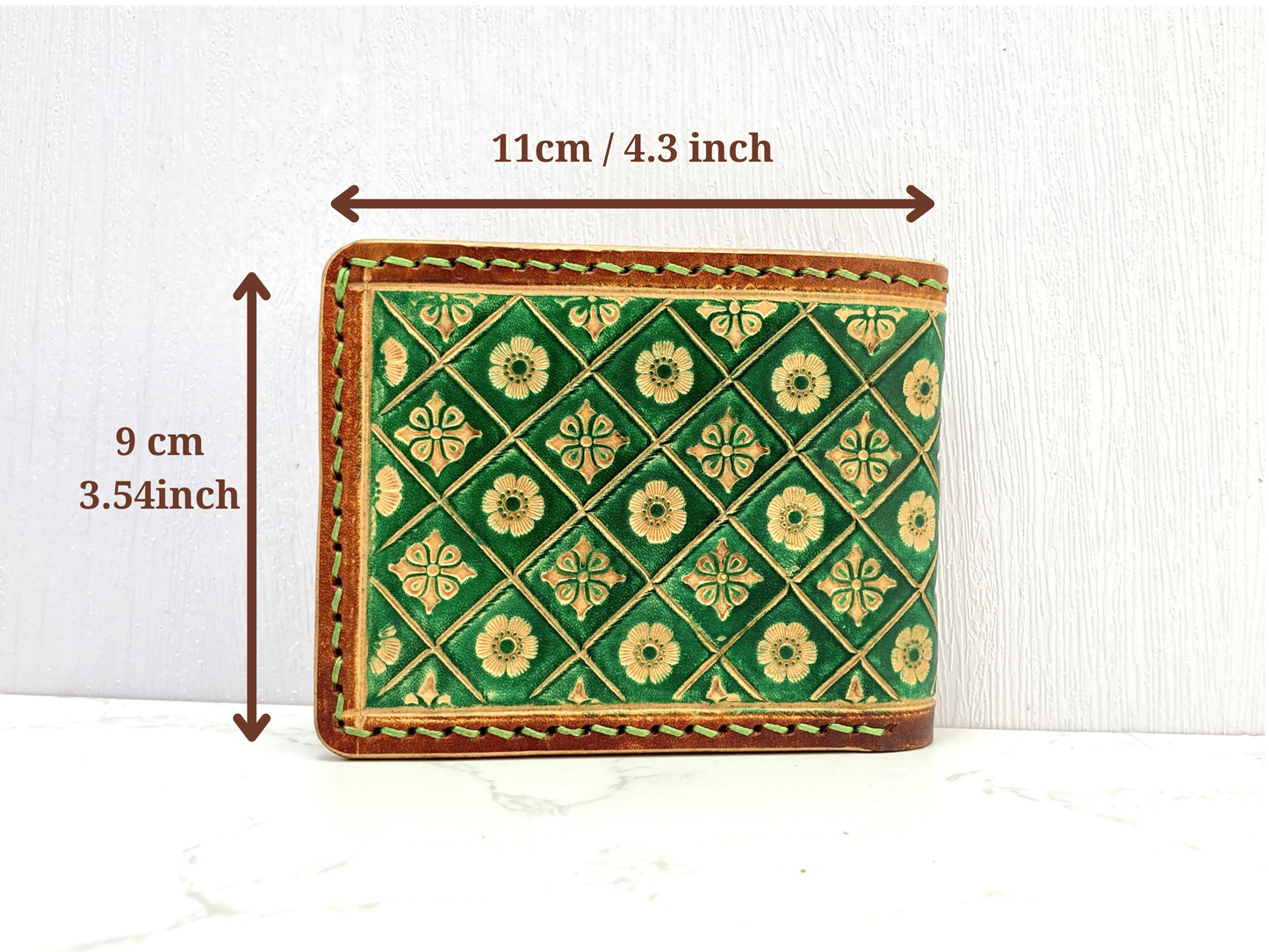 "Green nature" Bi-fold wallet