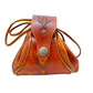 Wild child's Mini foraging leather belt pouch with leather string