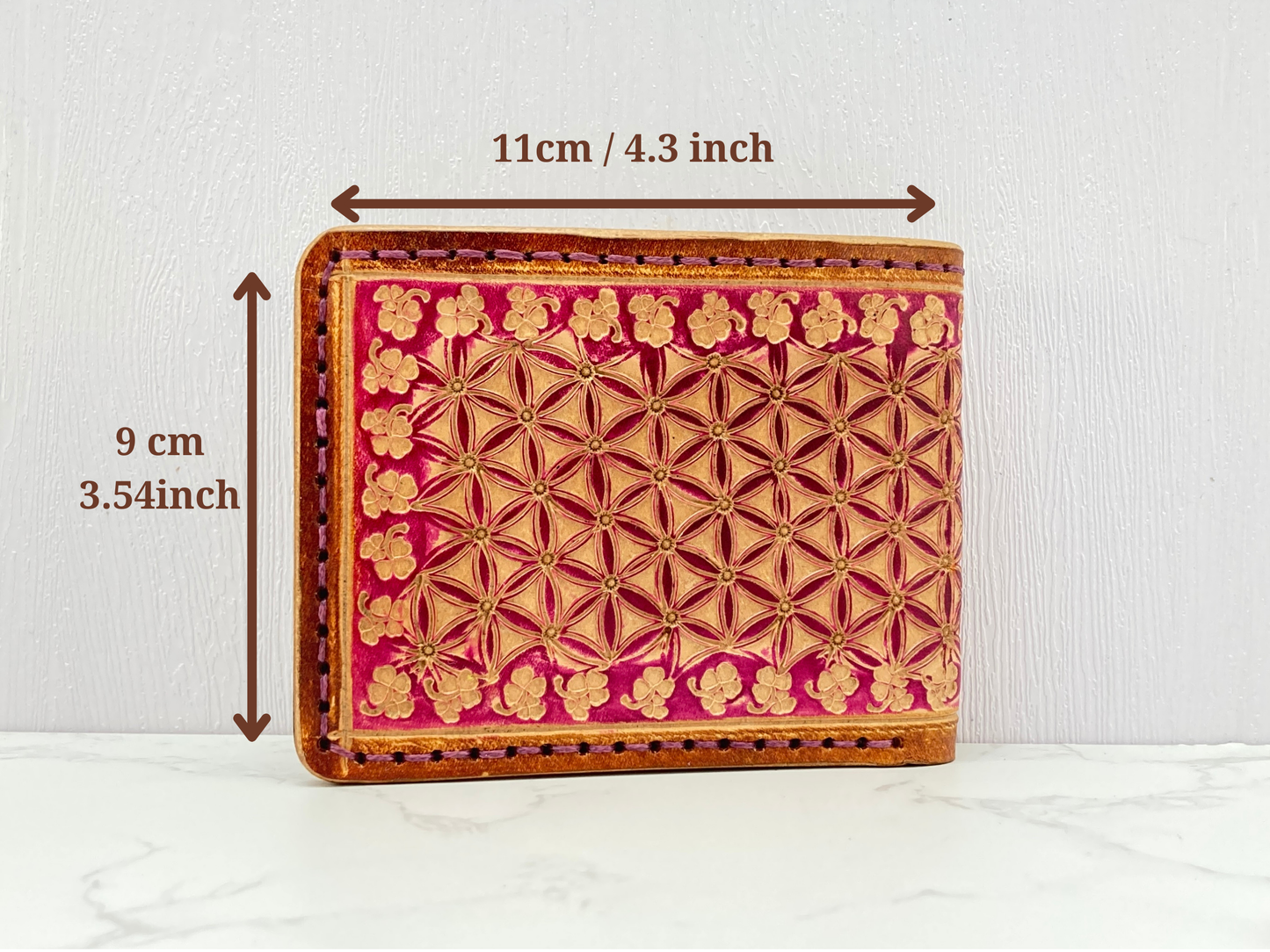 "Flower of life" Bi-fold wallet