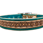 "Celtic knots" Hand carved narrow dog collar - Small - Medium