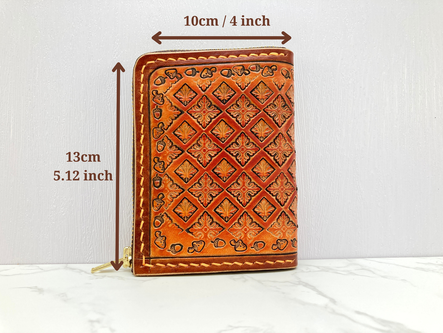 "Autumn leaves" L-zipped functional wallet