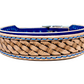 "Basket Weave" Hand carved double layered dog collar - Medium - Large