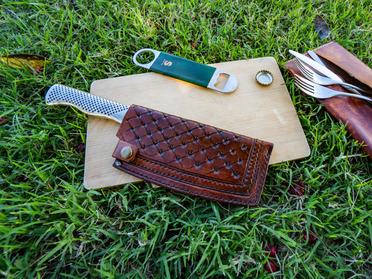 Hand tooled leather Kitchen sheath - Upholstery