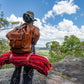 Hand embossed full leather backpack