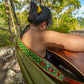 Nature inspired leather guitar strap