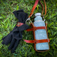 Wanderer's leather water bottle sling