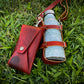 Wanderer's leather water bottle sling