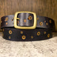 Wild explorer's custom leather belt - Flowers