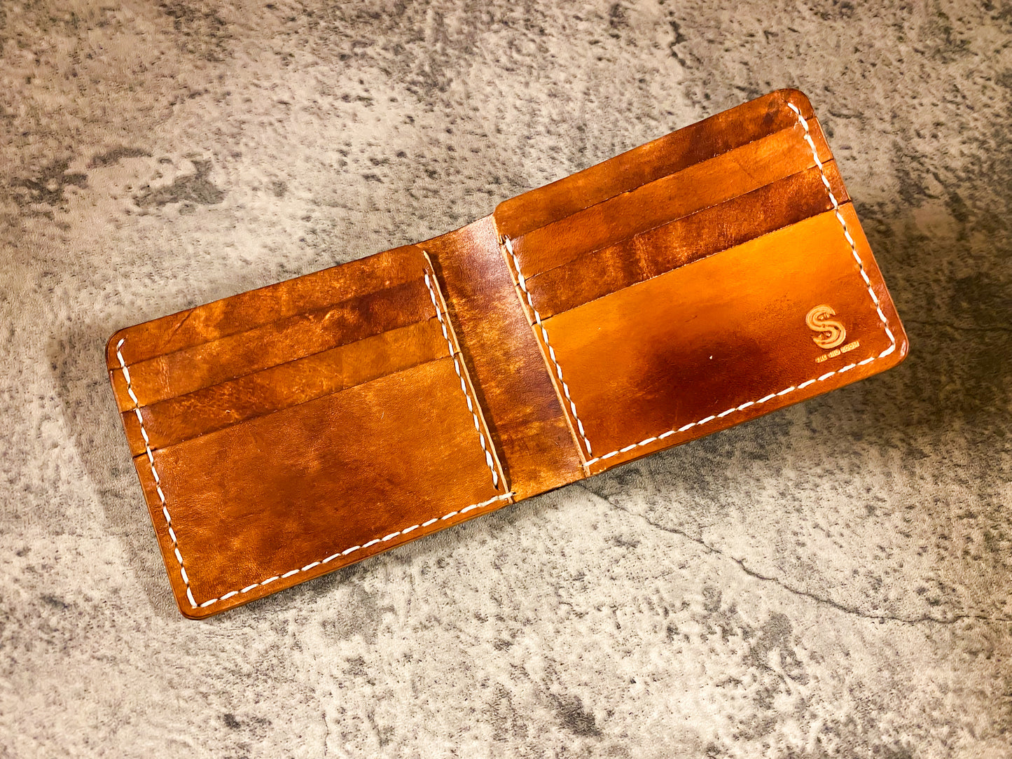 Wild leather bi fold wallet