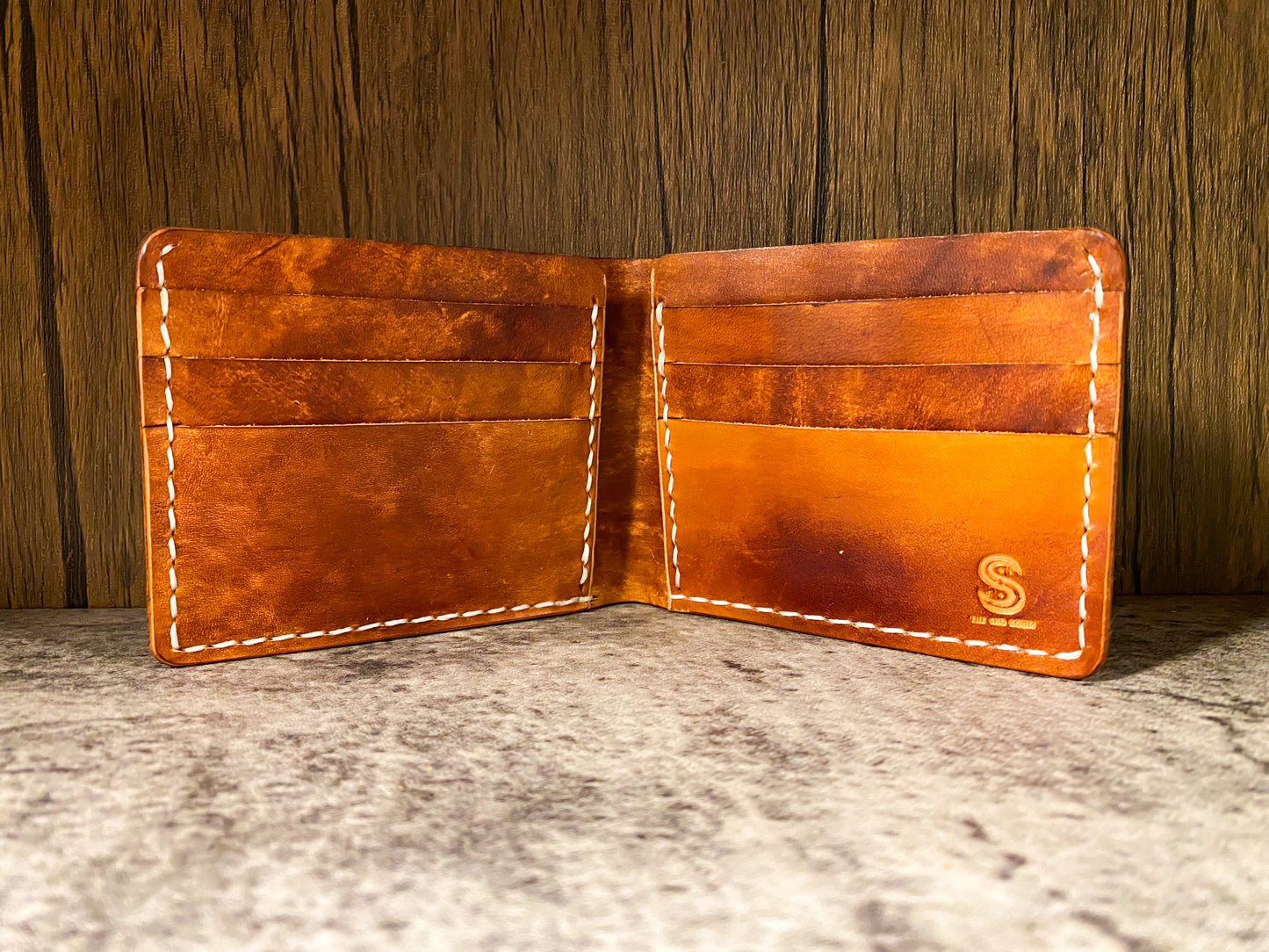 Wild leather bi fold wallet