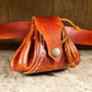 Wild child's Mini foraging leather belt pouch with leather string