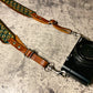 Adventurers full grain leather camera strap - green nature