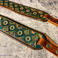 Adventurers full grain leather camera strap - green nature