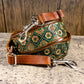 Adventurers full grain leather camera strap - green nature