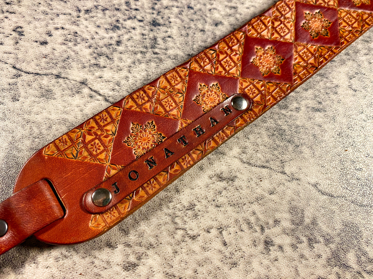 Full leather artisan camera strap