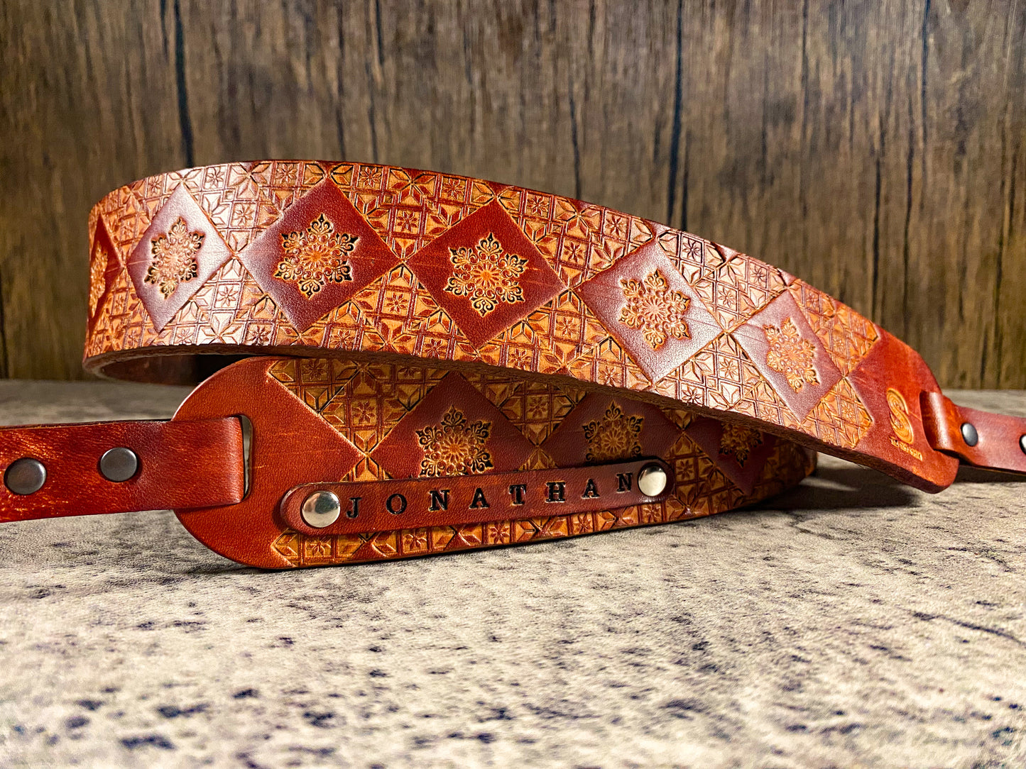 Full leather artisan camera strap