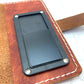 Hand dyed minimalist style leather phone case