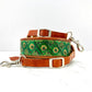 Nature inspired custom leather camera strap