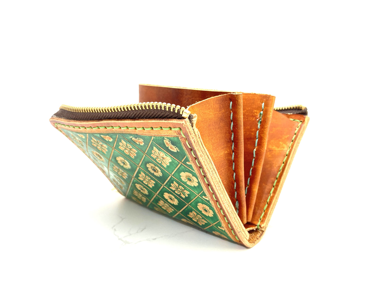 "Green Nature" nature inspired leather wallet