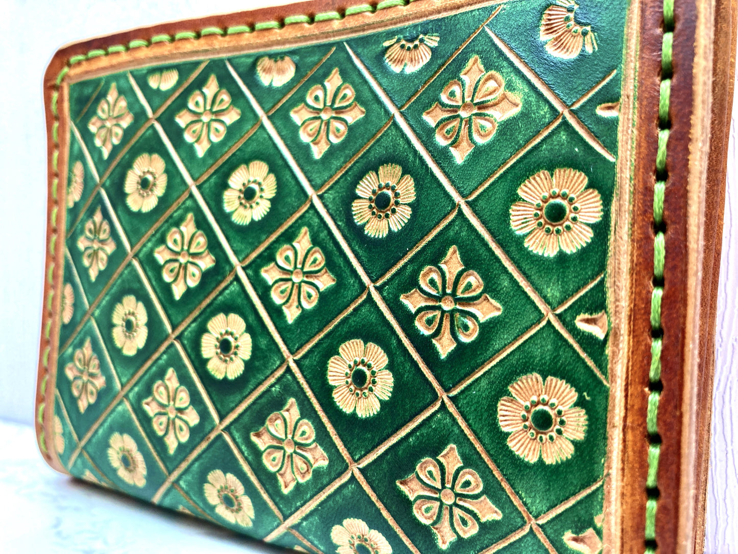 "Green Nature" nature inspired leather wallet