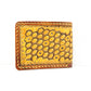 "Bee hive summer" nature inspired Slim leather Bi-fold wallet