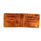 "Green nature" nature inspired leather Slim Bi-fold wallet