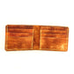 "Autumn leaves" nature inspired Slim Bi-fold leather wallet