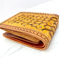 "Bee hive summer" nature inspired Slim leather Bi-fold wallet