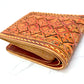 "Autumn leaves" nature inspired Slim Bi-fold leather wallet