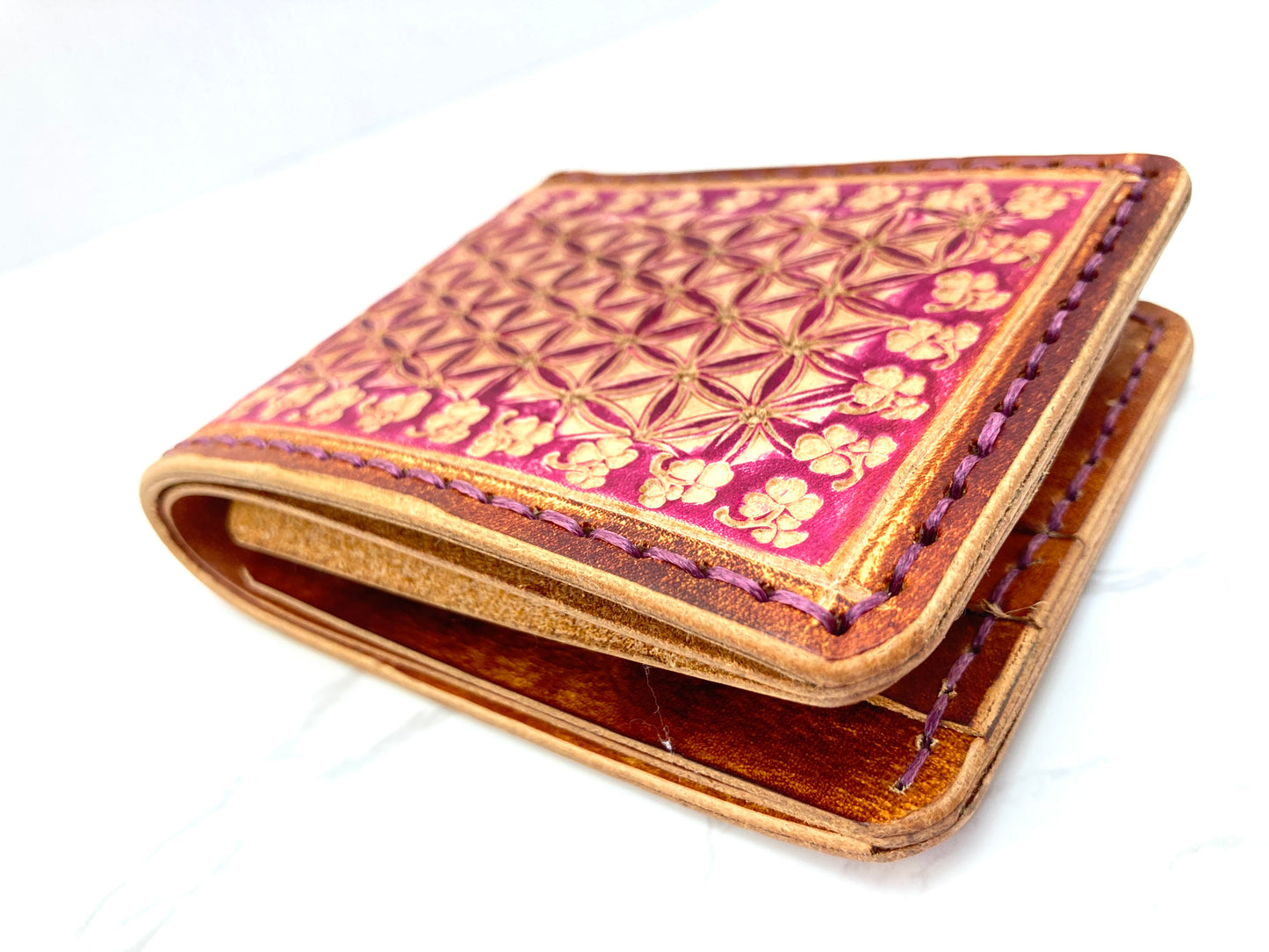 "Flower of life" Bi-fold wallet