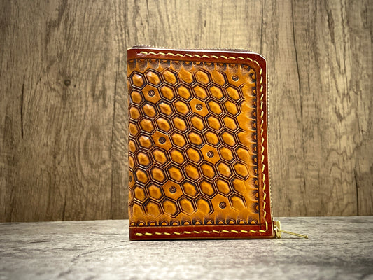 "Bee Hive Summer" L-zipped functional wallet