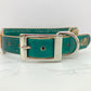 Hand embossed double layered dog collar - Medium - Large